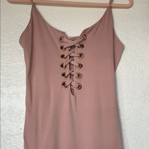 🌸(IRIS) Super comfy Baby Pink midi dress